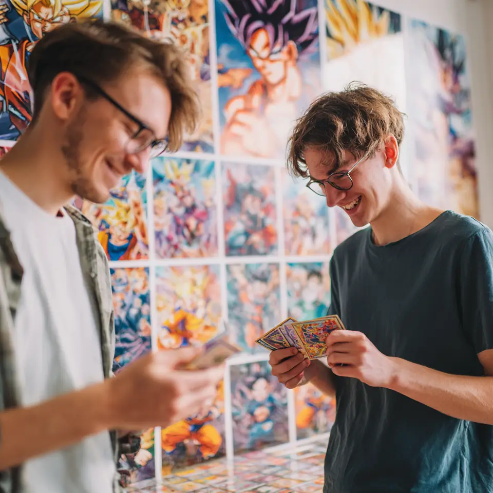 Dragon Ball Super Card Game Sammelkarten Online kaufen 2 Dragon Ball Super Card Game Spieler mit Sammelkarten